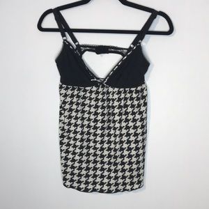 Dolce & Gabbana houndstooth lingerie tank top